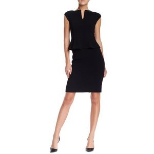 Like new Tory Burch Katy Crepe Sheath peplum dress | 6